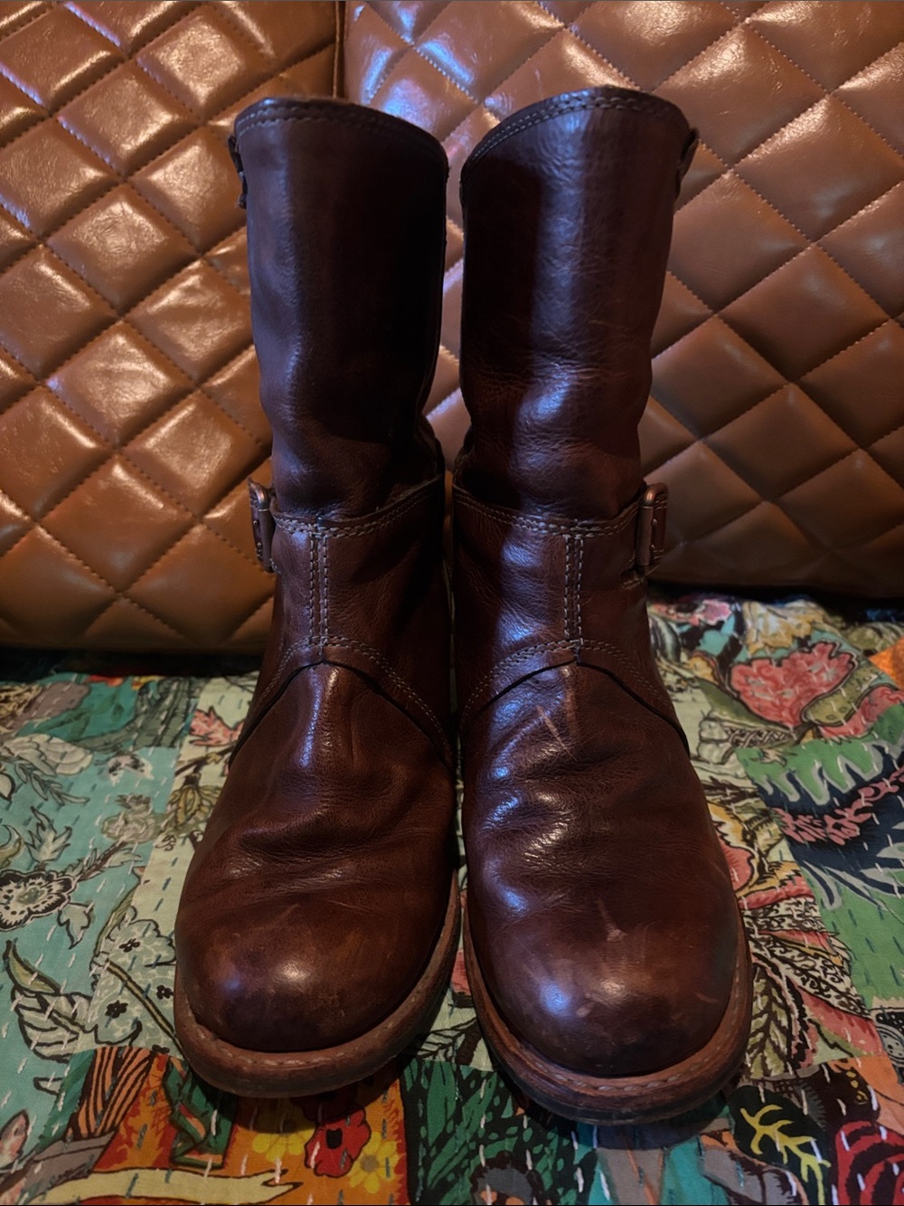 Women’s size 7 Dark Brown Leather Caterpillar Engineer Moto Boots